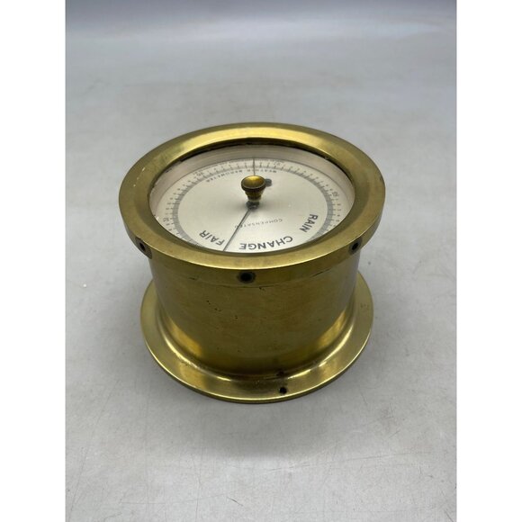 taylor compensated weather barometer instrument cos Rochester ship brass READ - Picture 5 of 8